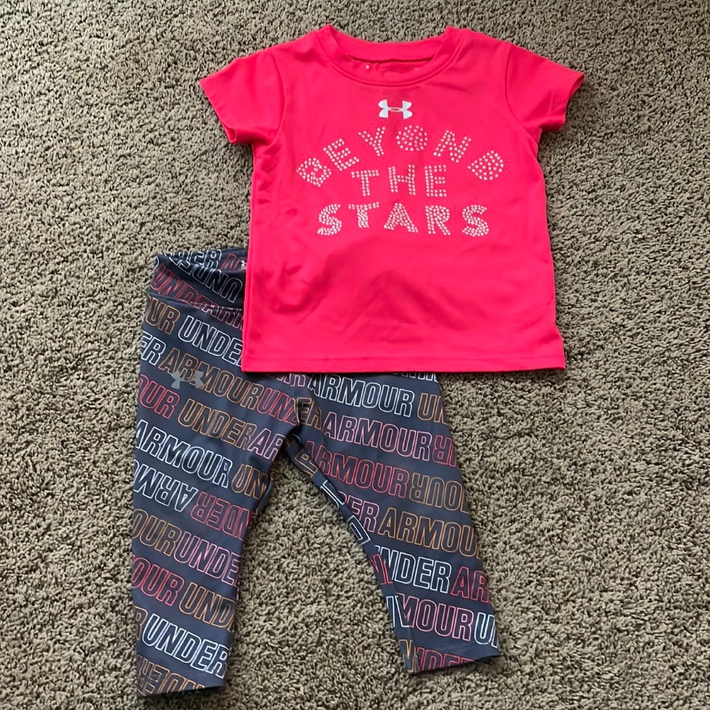 Under Armour girls leggings and shirt